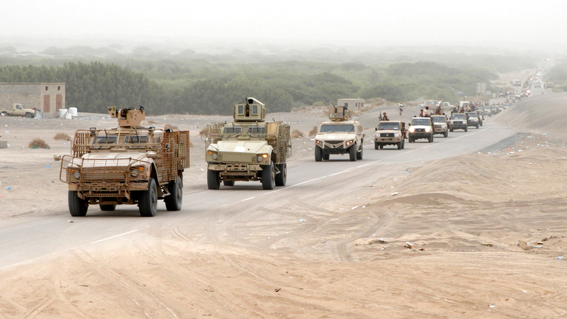 قوات من الجيش اليمني خلال تنفيذ عمليات ضد الميليشيات.  أرشيفية