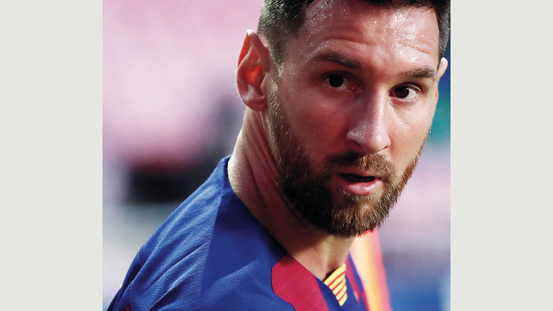 ميسي أصيب بصدمة شديدة.   أ.ف.ب