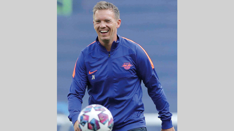 مدرب لايبزيغ يوليان ناغلسمان. أ.ب