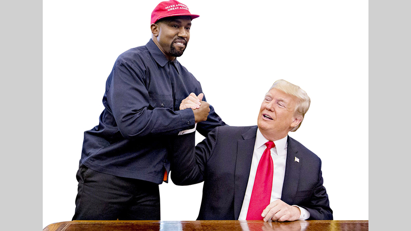 البعض يعتقد أن ويست يدعم إعادة انتخاب ترامب . أرشيفية