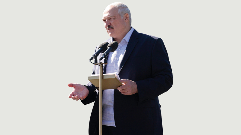 لوكاشنكو تركز حوله كل التذمر بشأن الفساد وحول الدائرة الضيفة المحيطة به. أ.ف.ب