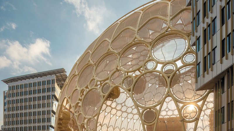 أعمال إنشاء مناطق الموضوعات الـ3 للمعرض اكتملت في مايو 2019. من المصدر