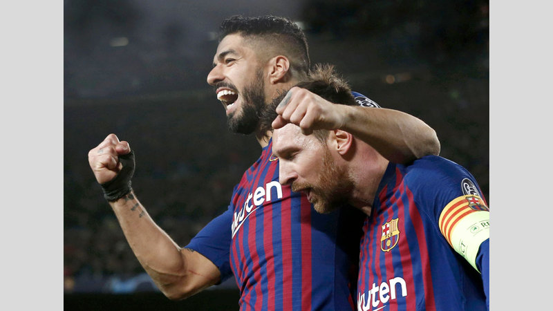 شراكة سواريز وميسي في برشلونة تصل مرحلتها الأخيرة.  = أ.ف.ب