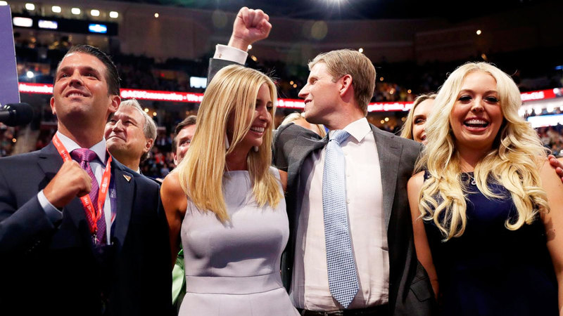 الابناء ممن ليس لهم علاقة بالسياسة ولا الشان الداخلي الاميركي تحدثوا في المؤتمر. ارشيفية