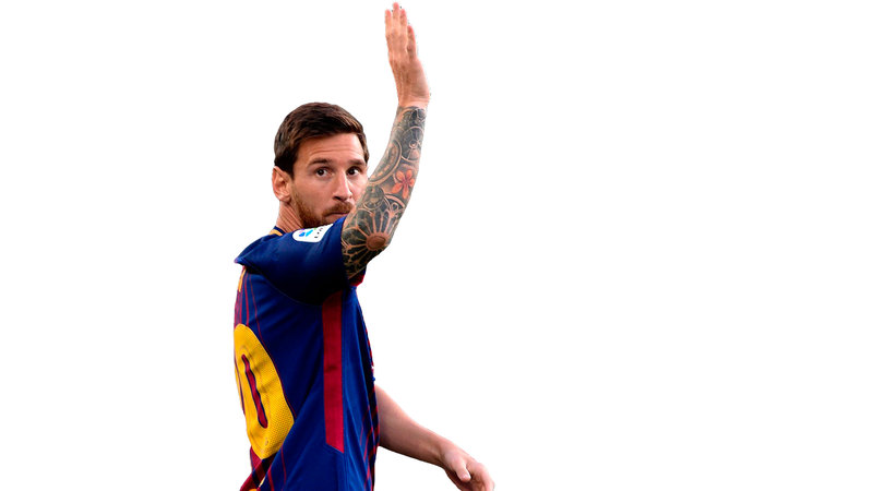 ميسي في طريقه إلى الرحيل عن النادي بعد 17 عاماً تاريخية. 	■ أ.ف.ب