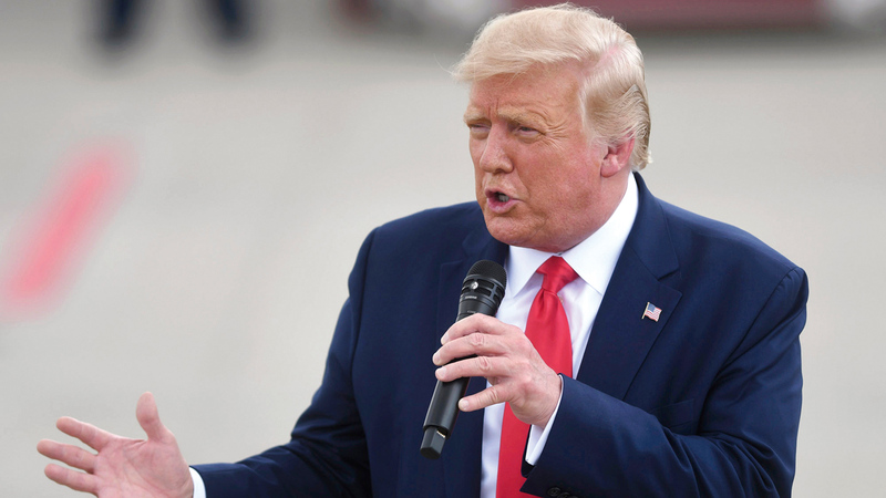 يتميز حساب ترامب بحماية إضافية ضد عمليات الاختراق. 	  أ.ب