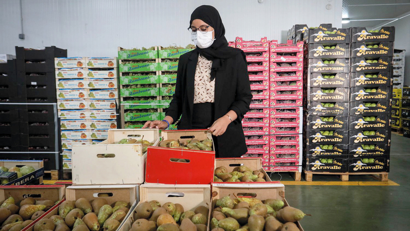 الزهراء في متجرها بمدريد. من المصدر
