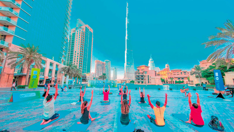 تحدي دبي للياقة يجمع سكان المدينة حول الرياضة.   من المصدر