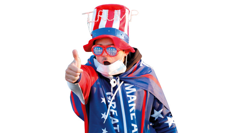 أحد مؤيدي ترامب في ميشيغان. أ.ف.ب