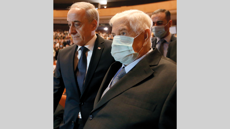 المعلم لدى مشاركته أخيراً في مؤتمر عودة اللاجئين الذي نظمته دمشق بدعم روسي.   إي.بي.إيه