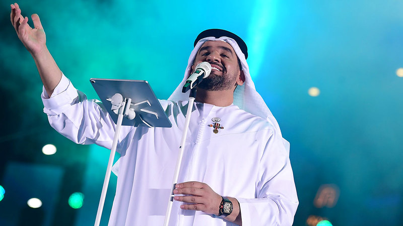 الجسمي ألهب حماسة جمهور الحفل في الختام بأغنيته الشهيرة &laquo;الطبطبة&raquo;. تصوير: باتريك كاستيلو