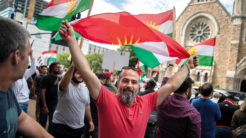 المتظاهرون في كردستان العراق طالبوا بدفع الرواتب لهم التي لم يحصلوا عليهامنذ اكتبوبر الماضي.