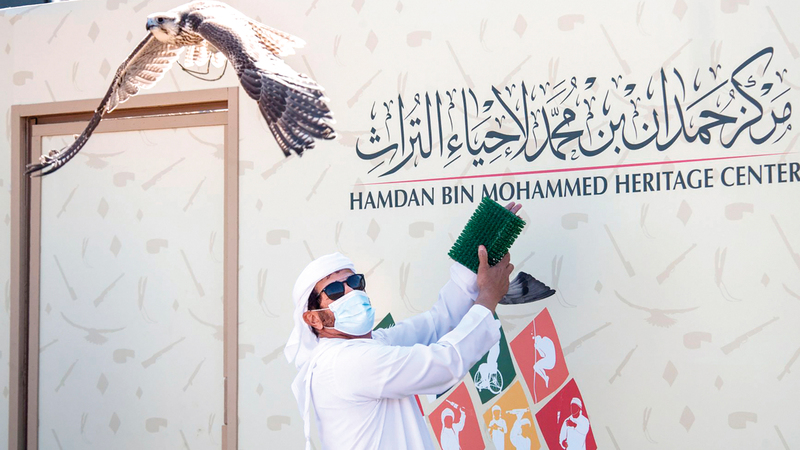 حمد بن مجرن الأول في شوط جير شاهين.  من المصدر