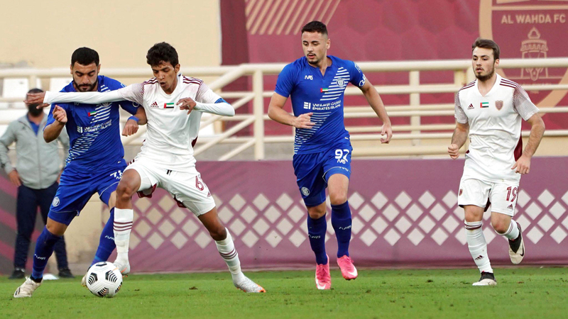 جانب من مباراة في دوري الرديف بين الوحدة والنصر.  من المصدر