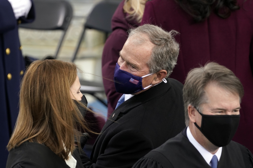 جورج دبليو بوش خلال حفل التنصيب.