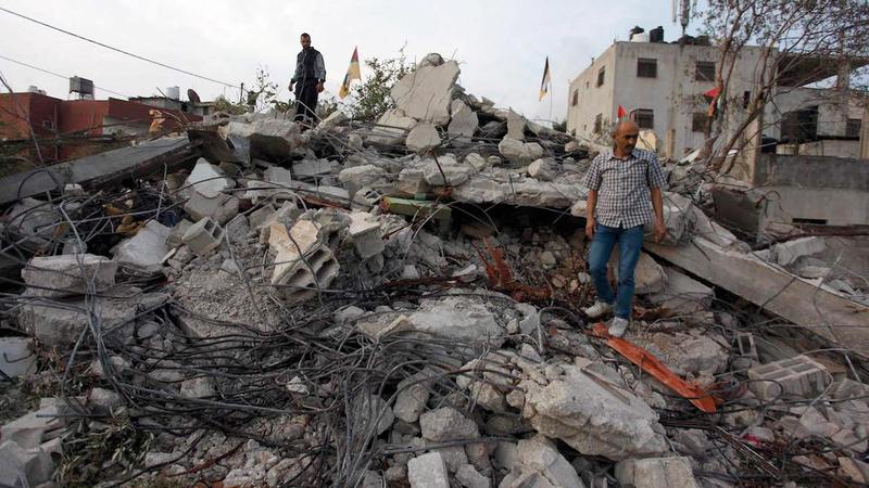 مئات العائلات الفلسطينية باتت بلا مأوى.  من المصدر