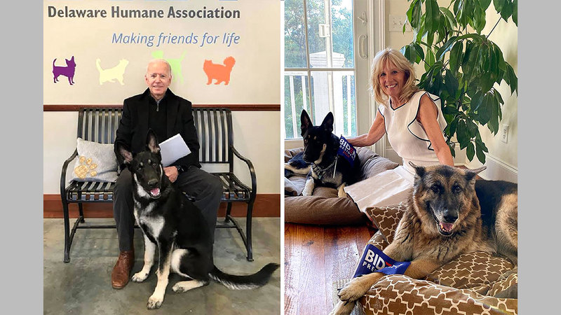 «تشامب» و«ميجر» مع العائلة الرئاسية.   أرشيفية