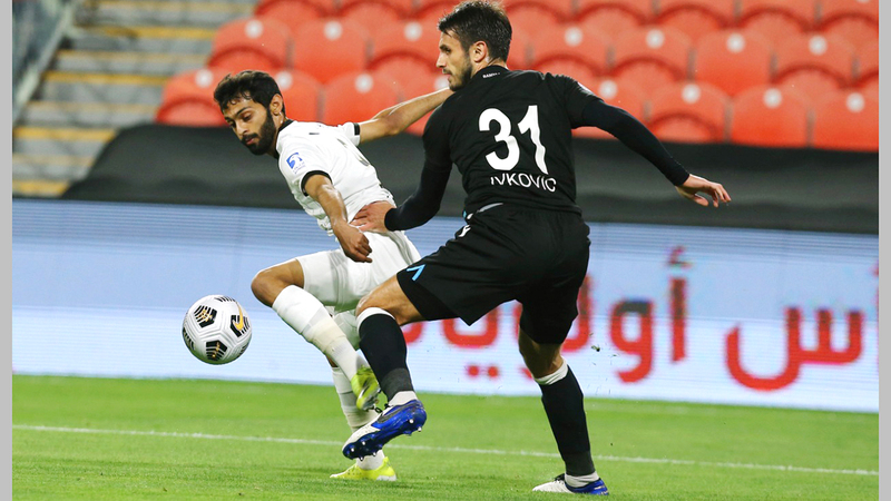 الجزيرة عانى كثيراً ليقتنص نقطة التعادل في الدقيقة الـ93.  من المصدر