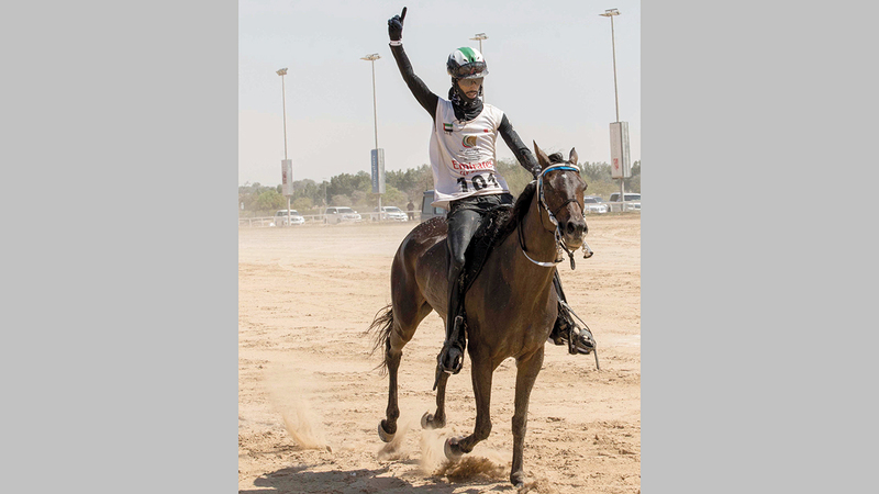 الفارس عبدالله علي العامري.  تصوير: أسامة أبوغانم