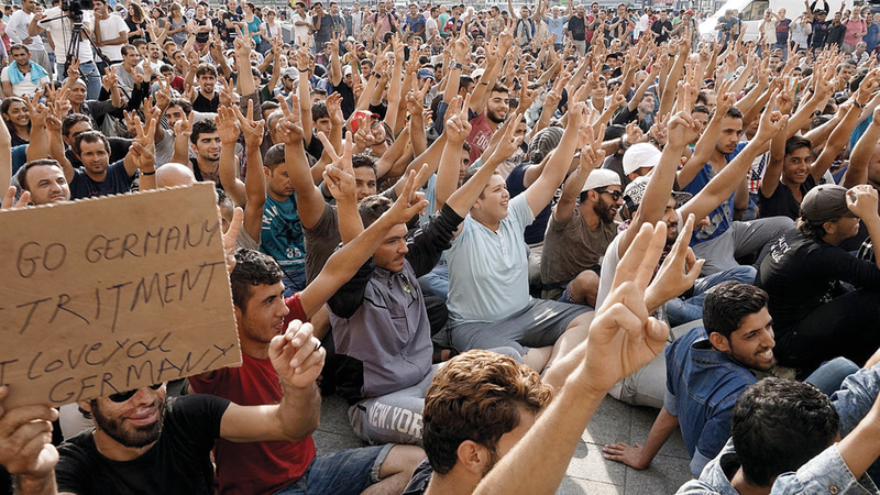 لاجئون يطالبون الحكومة الألمانية بالسماح لهم بالتعليم.   أرشيفية