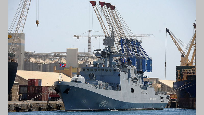 الفرقاطة الروسية الأدميرال جريجوروفيتش.  أ.ف.ب