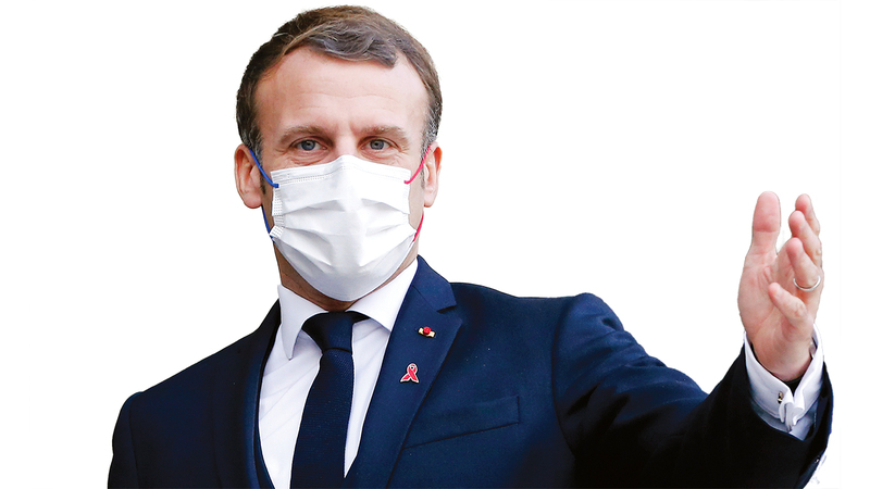 ماكرون يحلم بزعامة أوروبا والعالم.  غيتي