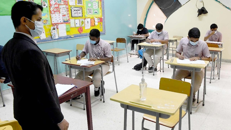 الجهات الصحية والتعليمية تنفذ دراسة لرصد شعور الطالب حيال تجربته الحالية في المدرسة.   تصوير: إريك أرازاس