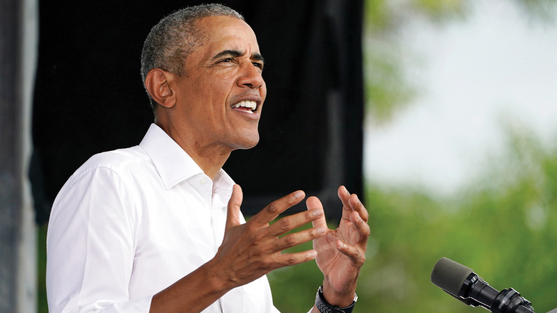رفض الرئيس الأميركي السابق باراك أوباما التدخل عسكرياً في سورية.   أ.ب