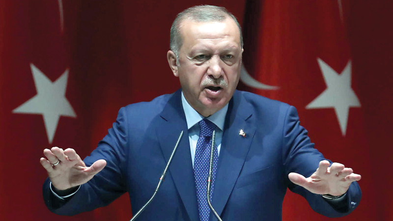 الرئيس التركي يواجه مجموعة من المشكلات الضاغطة في الداخل والخارج.   غيتي