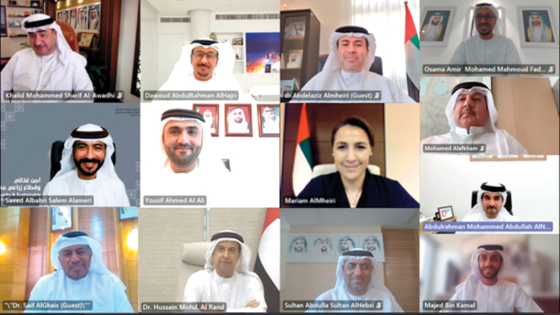 خلال اجتماع افتراضي للمجلس لمناقشة أهداف الاستراتيجية الوطنية للأمن الغذائي.  من المصدر