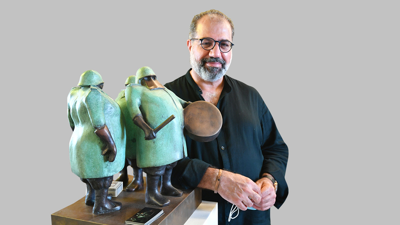 معتصم الكبيسي:  «تعالج منحوتاتي الرهاب الذي يشعر به الناس من الوزن الزائد».