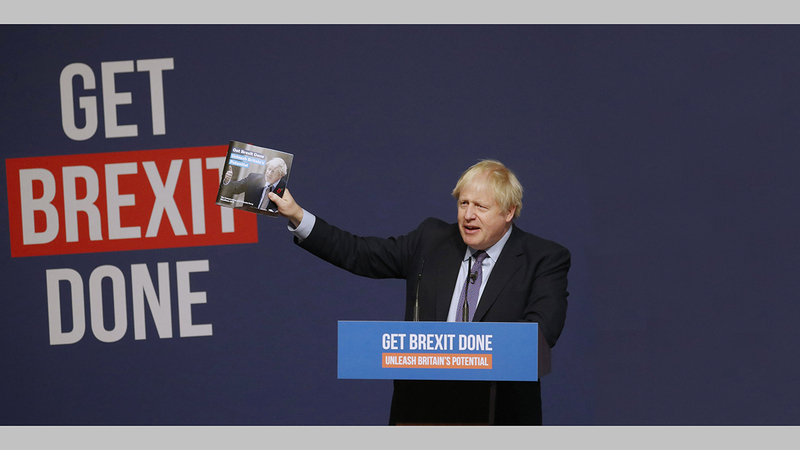 بوريس جونسون سوّق خروج بريطانيا من الاتحاد الأوروبي على أساس وعد واسع ب «عصر جديد».  أرشيفية