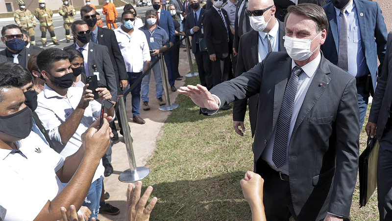 بولسونارو فقد شعبيته بشكل متواصل لدى معظم البرازيليين.   أ.ب