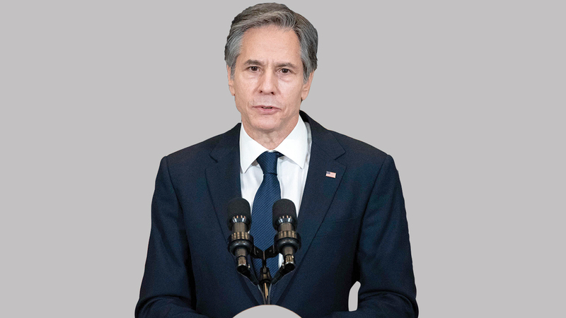 بلينكن دعا إلى نظام أمني صحي عالمي.     أ.ف.ب