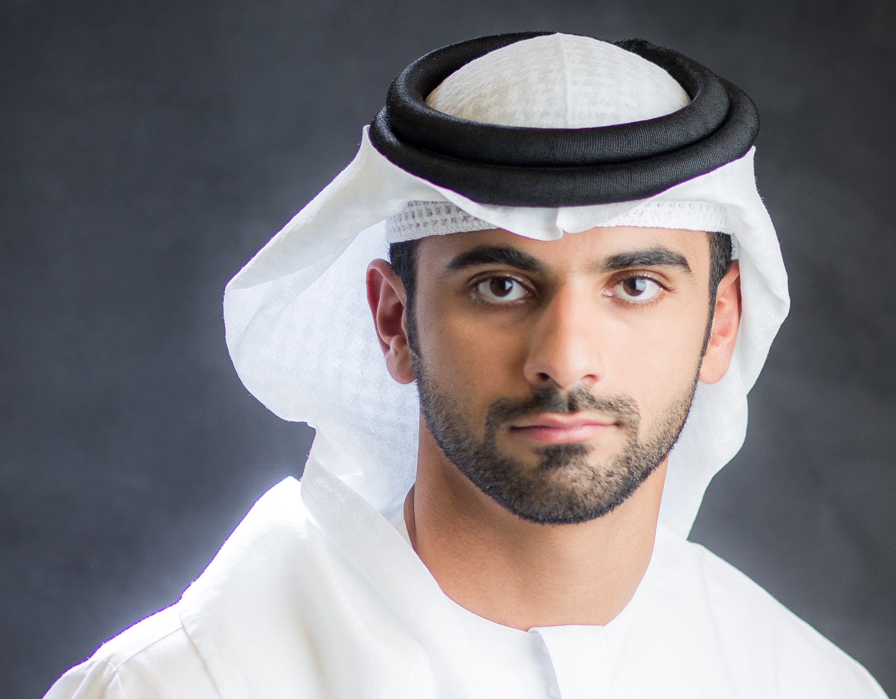 Mansour bin Mohammed welcomes the participants in the 22nd edition of the Dubai World Marathon