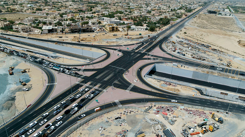 نفق تقاطع شارع الخوانيج مع شارع الشيخ زايد بن حمدان آل نهيان.   من المصدر