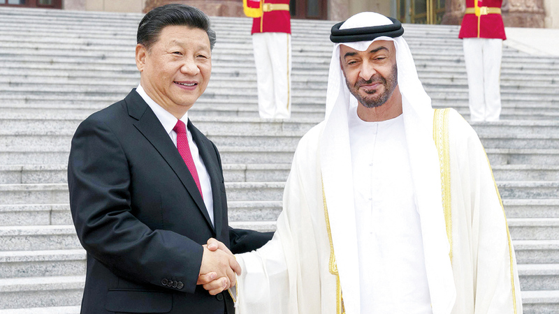محمد بن زايد حرص على توطيد العلاقات مع الصين إلى مستوى استراتيجي غير مسبوق.  أرشيفية