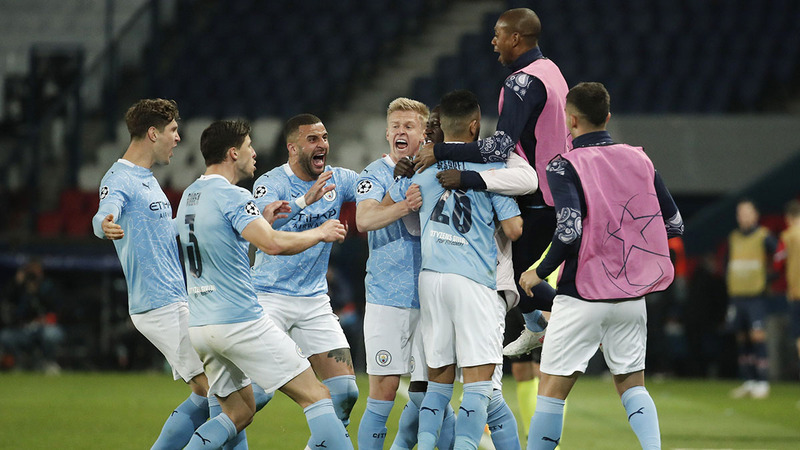 سيتي كان بإمكانه الخروج بنتيجة أكبر من الفوز 2-1 على سان جرمان.  رويترز