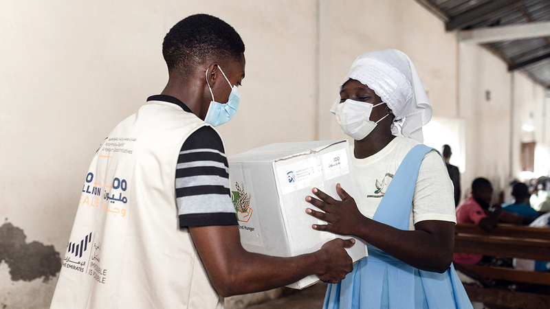 الحملة توصل الطرود الغذائية إلى المحتاجين في أماكنهم. من المصدر