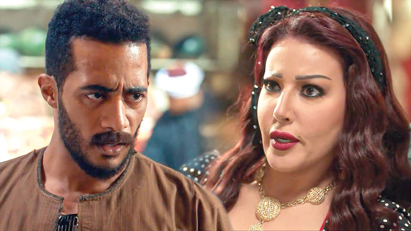 محمد رمضان وسمية الخشاب في مشهد من مسلسل «موسى».   أرشيفية
