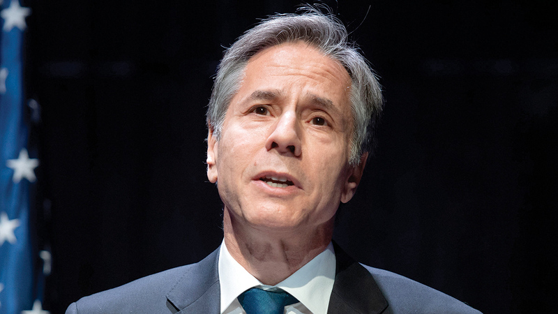 أنتوني بلينكن: «الولايات المتحدة تعتمد دبلوماسية نشطة لوضع حد للأعمال العسكرية وخفض التوتر».