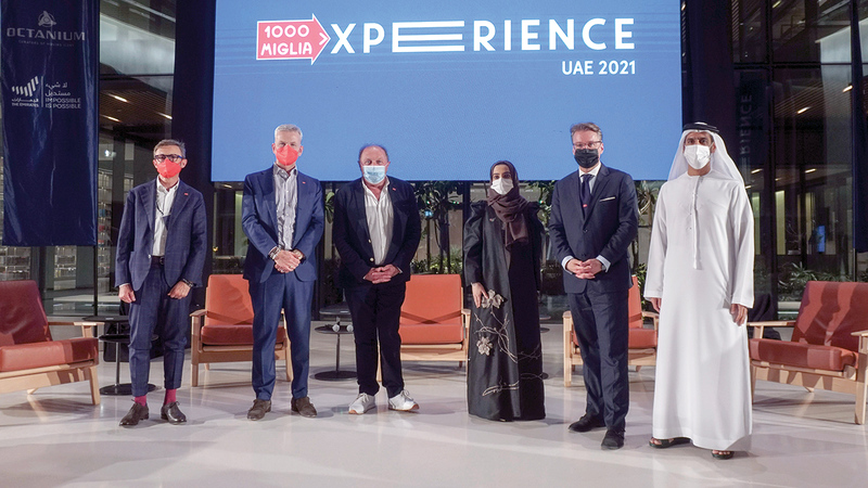 من المؤتمر الصحافي للإعلان عن تفاصيل السباق أول من أمس.  تصوير: أشوك فيرما