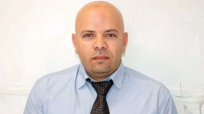 رئيس لجنة الأسرى والمحررين المقدسيين أمجد أبوعصب. الإمارات اليوم