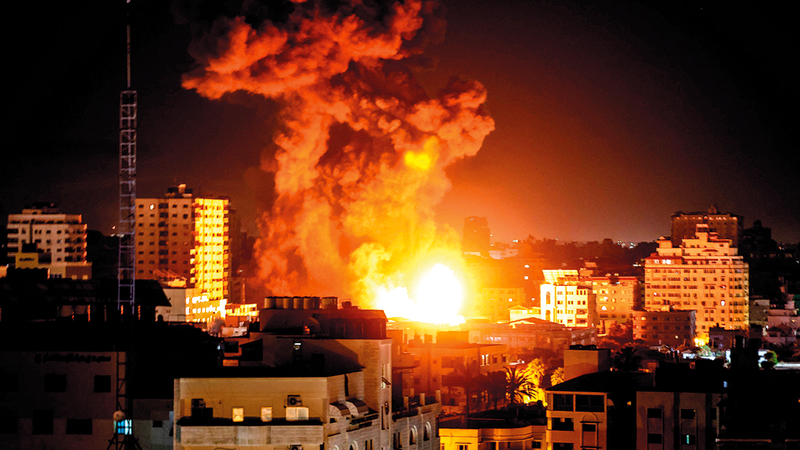 الدبلوماسية المصرية عملت على وقف إطلاق النار بين إسرائيل و«حماس» في قطاع غزة. أ.ف.ب