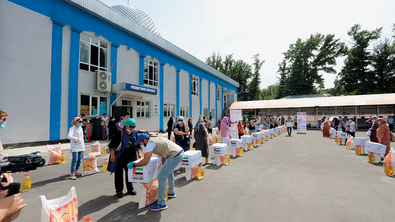 الحملة قدمت طروداً غذائية تضمن سهولة التخزين.   من المصدر