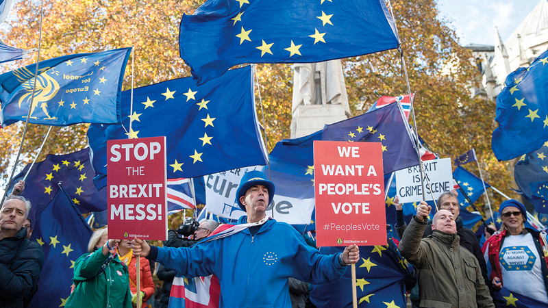 أنصار عدم الخروج من أوروبا يحظون بتأييد وفي تزايد.   أرشيفية