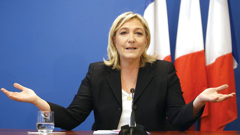 مارين لوبان يمكن أن تفوز بالرئاسة الفرنسية في انتخابات العام المقبل.  رويترز