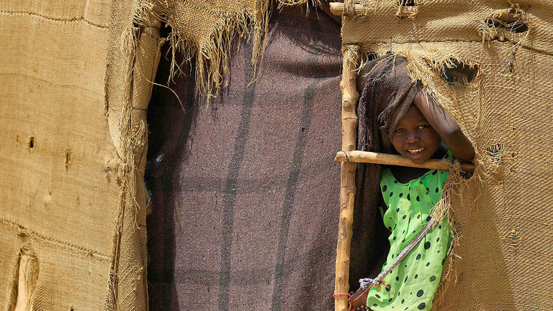 اللاجئون يواجهون مشكلات متزايدة في مخيّم التكامل.  أ.ف.ب