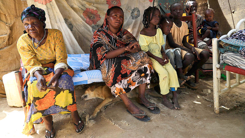 37 ألف لاجئ يعيشون في «مناطق مفتوحة» بالخرطوم.  أ.ف.ب