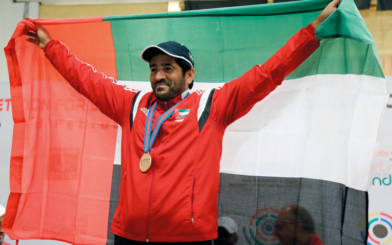 بطل الرماية سيف بن فطيس.
الإمارات اليوم